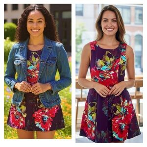 Trina Turk Colorful Floral Sleeveless Dress 10